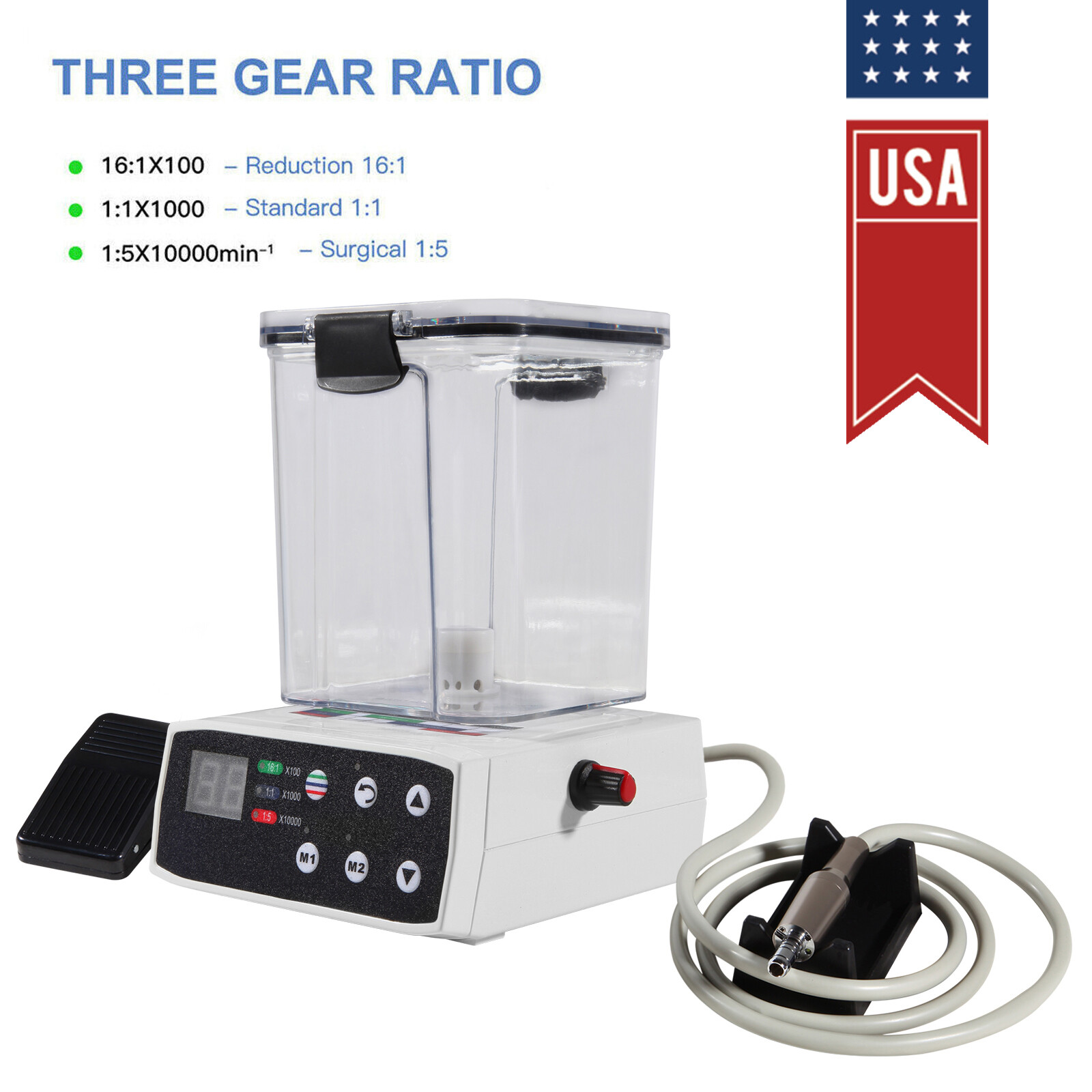 Dental Electric Motor 1:5 High Speed Handpiece Contra Angle
