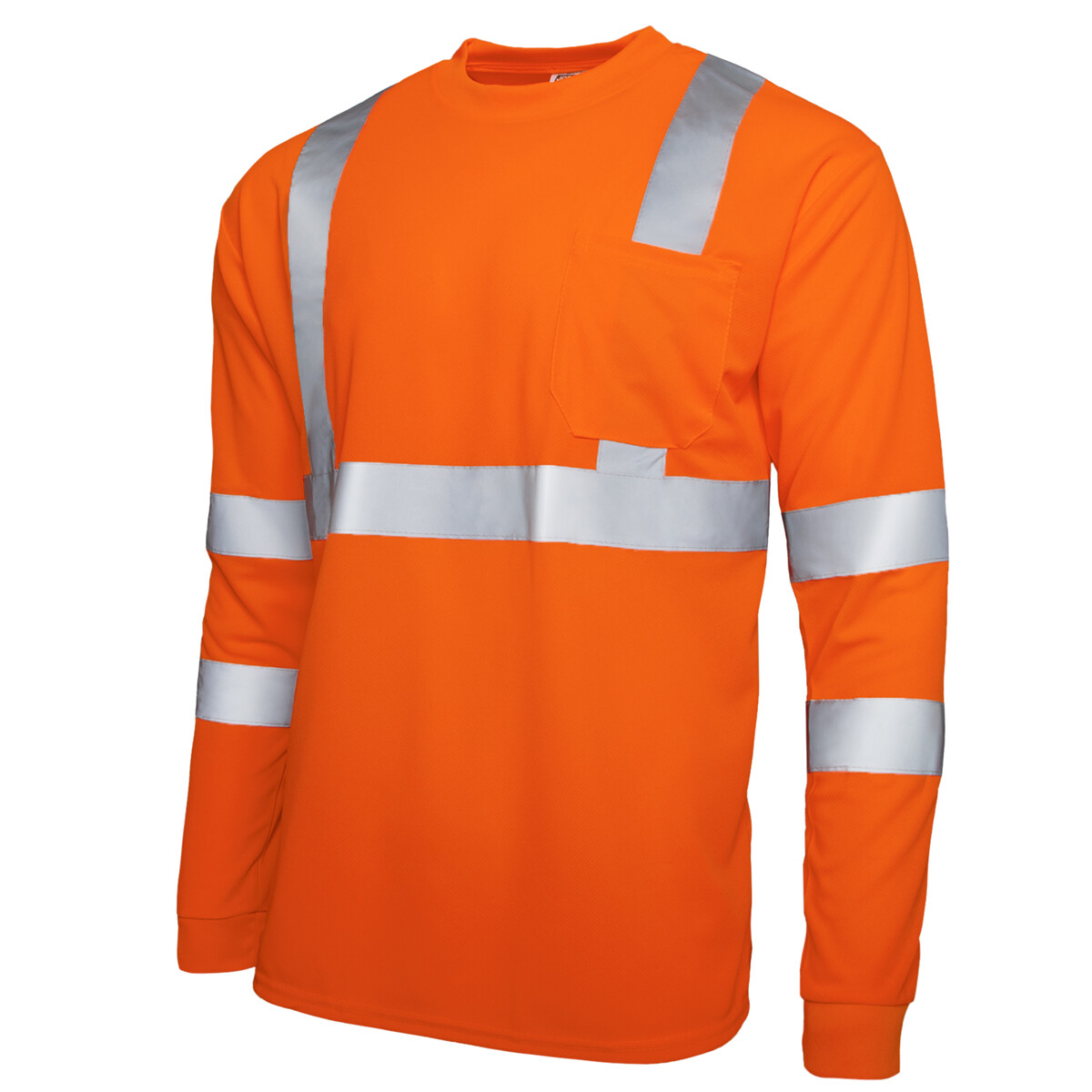 Hi Vis T Shirt ANSI Class 3 Reflective Safety Long Sleeve HIGH VISIBILITY Orange