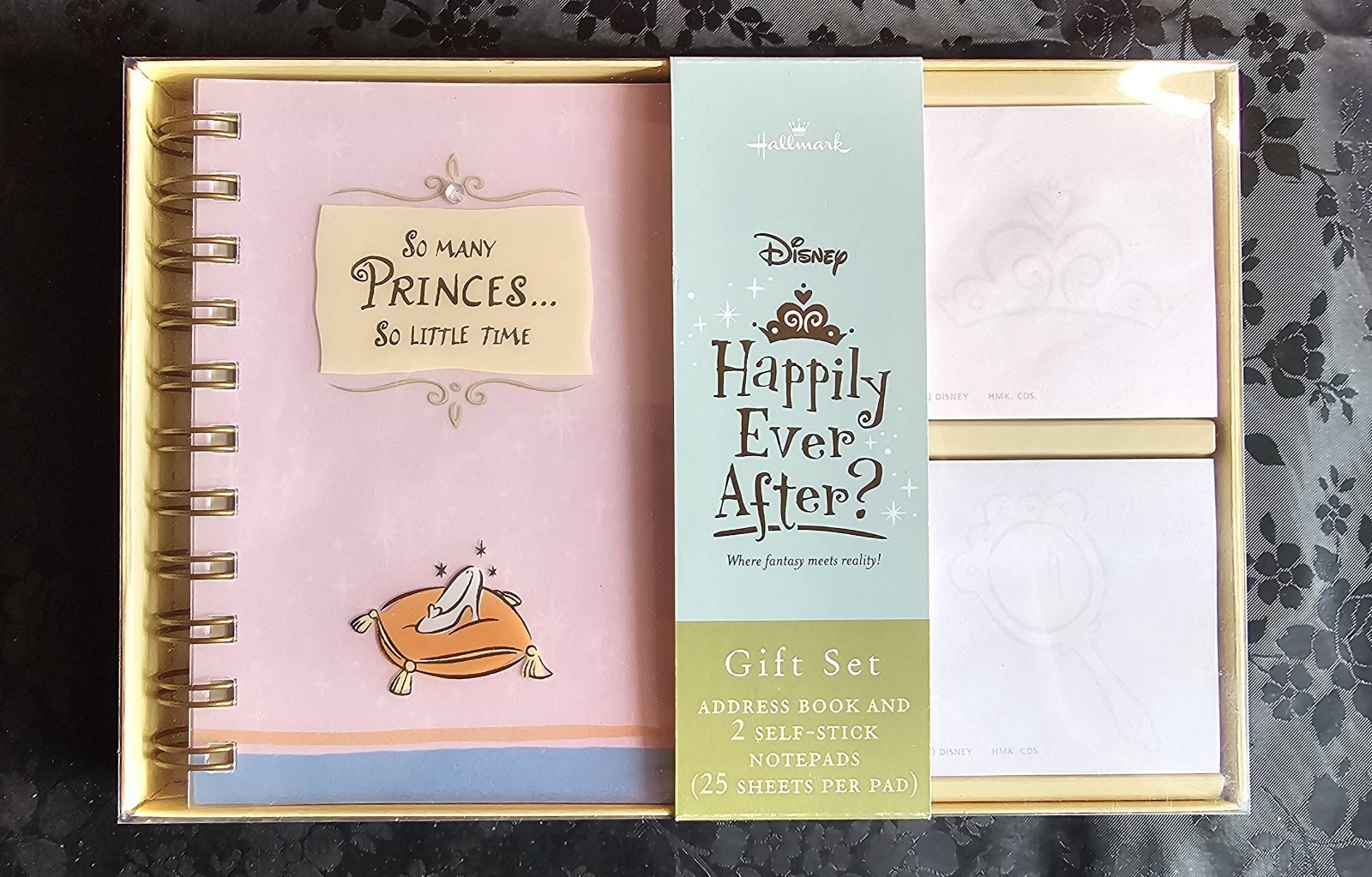 Hallmark Happily Ever After Cinderella Gift Set Address Book, 2 Sticky Pads NIP