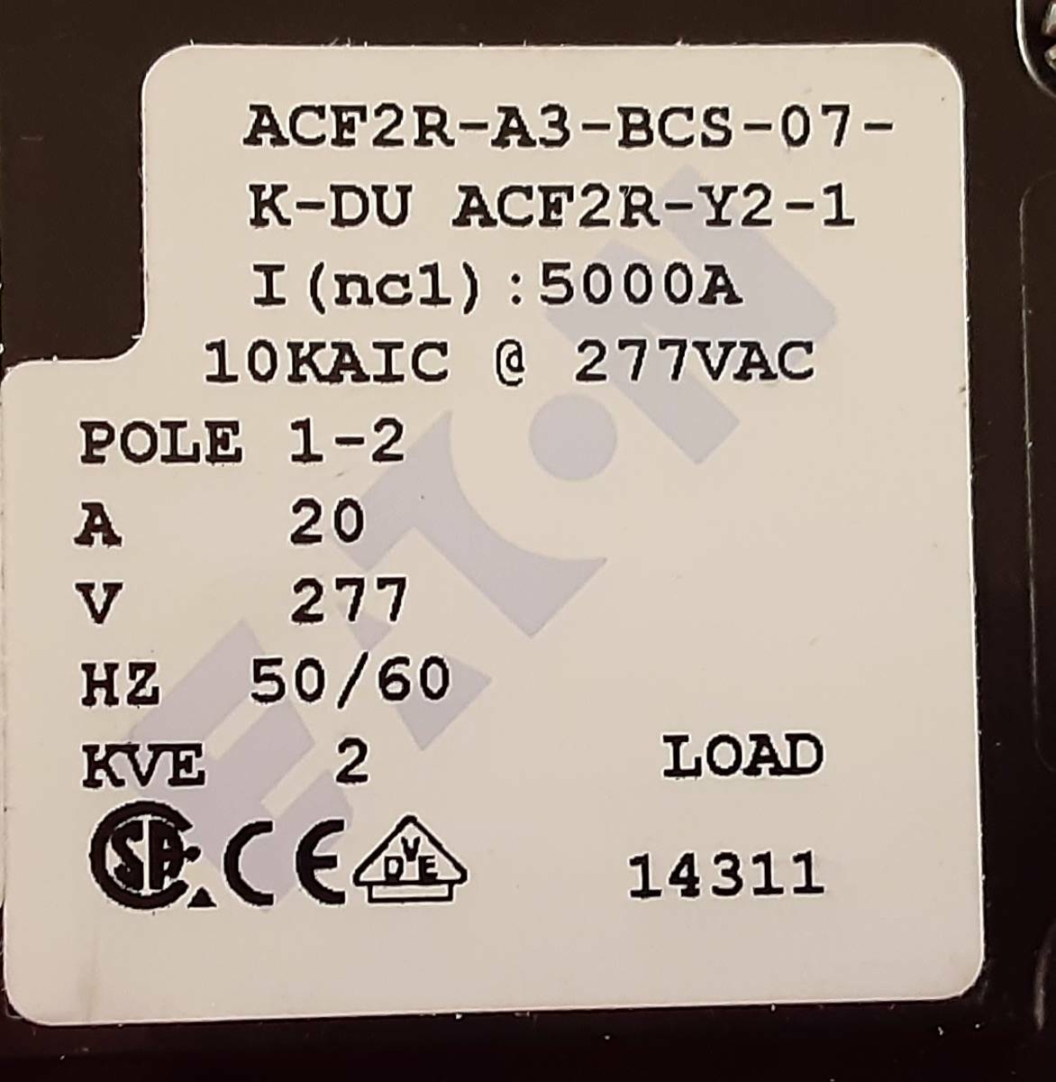 EATON Rocker Breaker ACF2R-A3-BCS-07-K-DU ACF2R-Y2-1 20A. 277VAC NEW. Ships Free