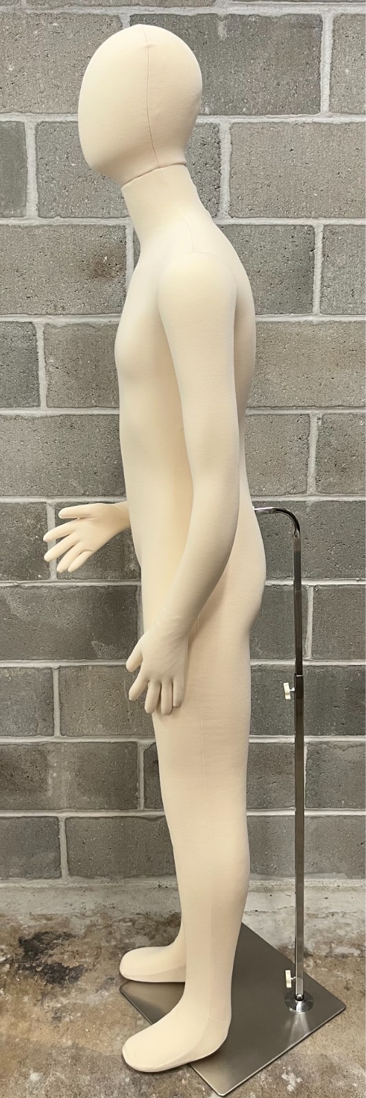Male Mannequin Poseable Full Cloth Body, Bendable Arms & Legs, Egg Head, NEW