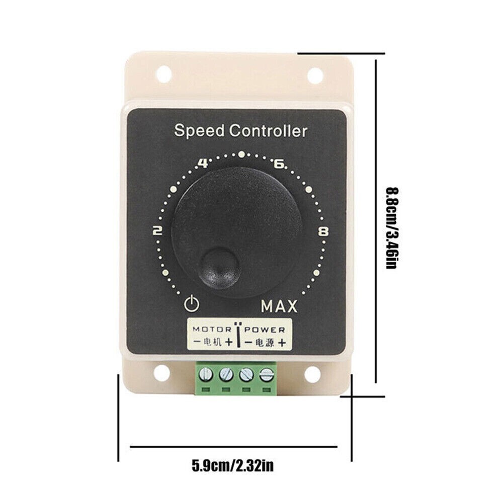 PWM DC Brush Motor Speed Regulator 12V 24V 48V 20A Waterproof Controller 10-60V