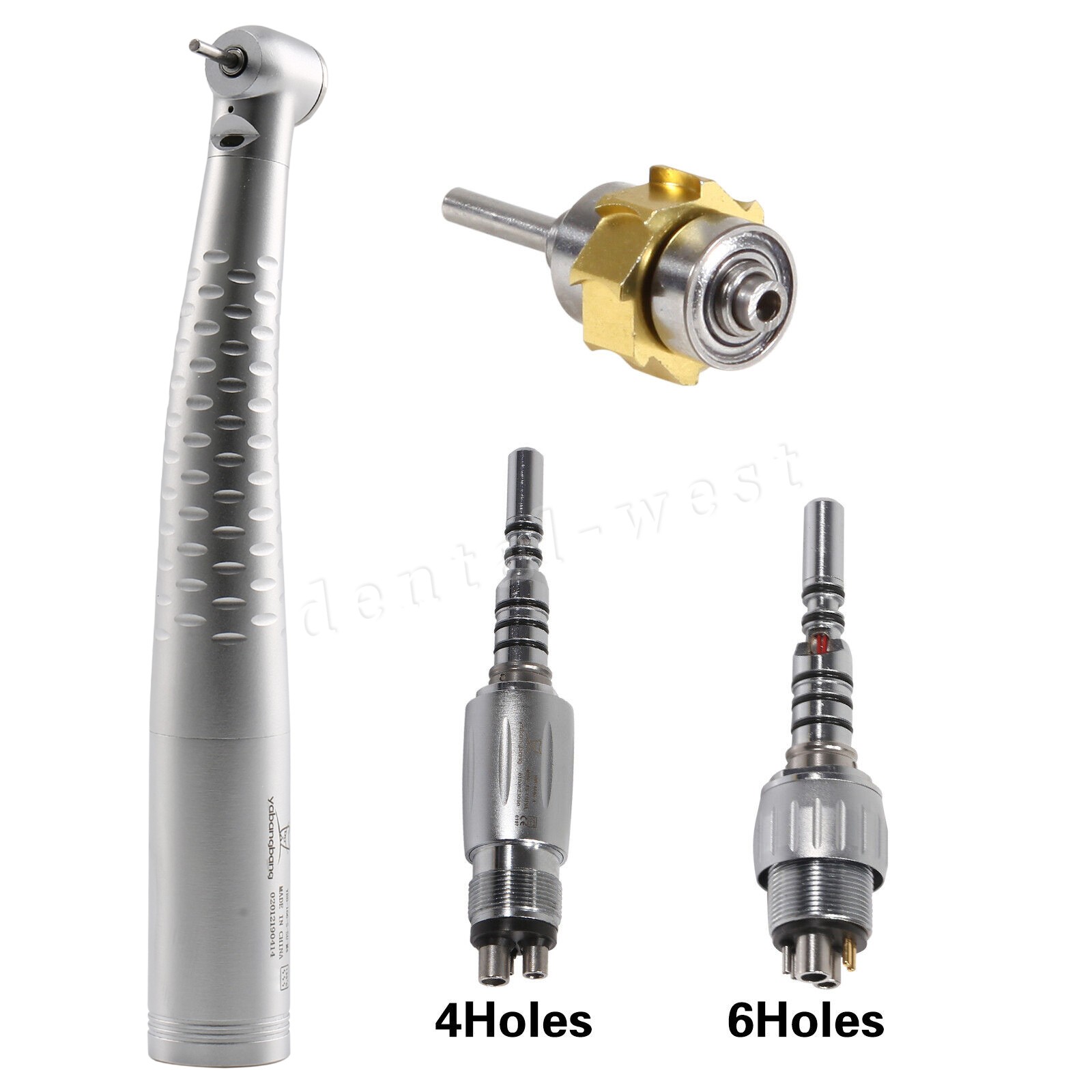 KaVo Style Dental Fiber Optic LED Handpiece Fast High Speed /LED Coupler 4/6Hole