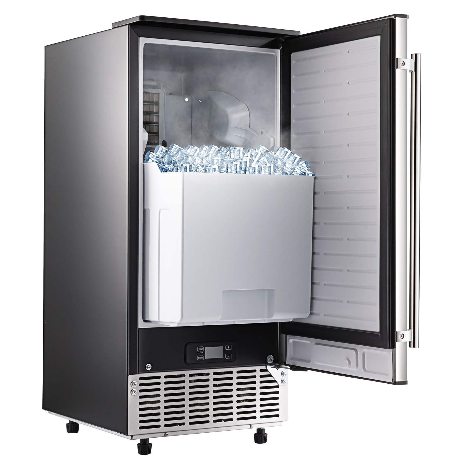 Commercial Undercounter Ice Maker Stainless Steel Freestanding Ice Cube Machine