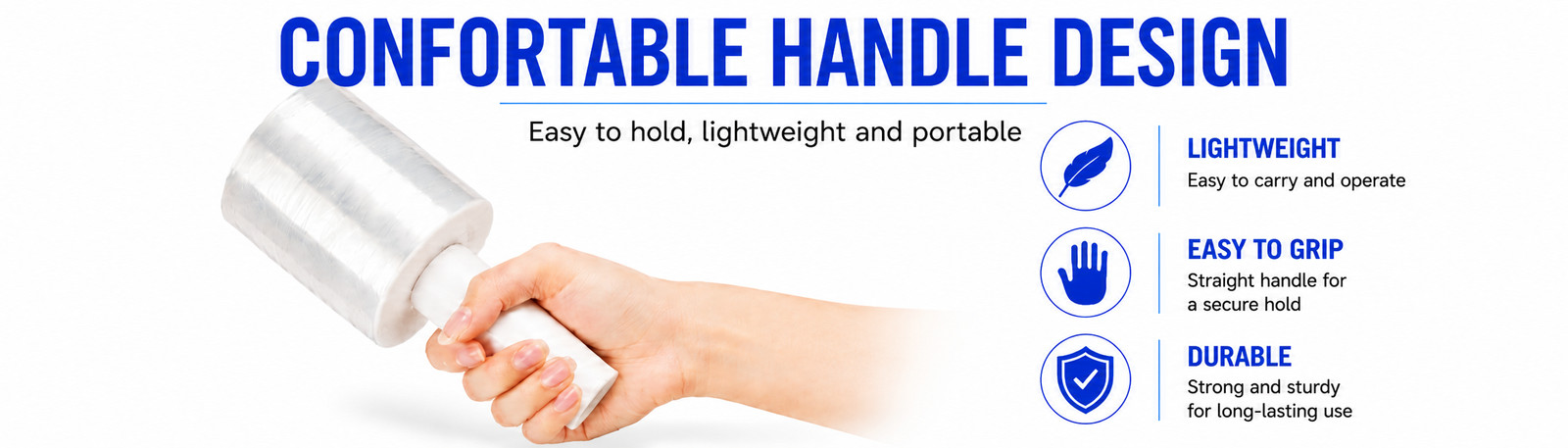 2/8/16 Rolls 5 in. x 1200 ft. Stretch Hand Wrap Clear Cling Plastic Wrap