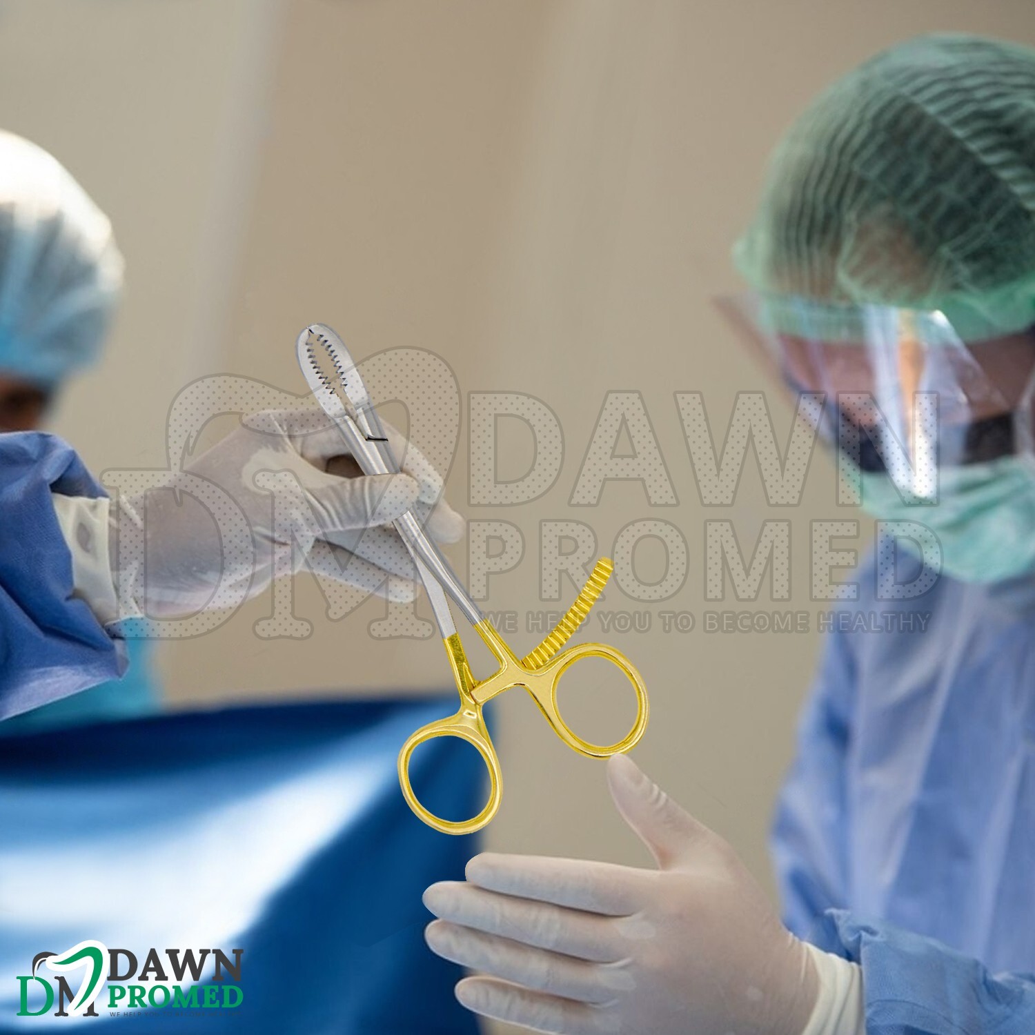 3 Pcs Bone Holding Forceps Curved Serrated 5.5″ Gold Plated Instrument German Gr