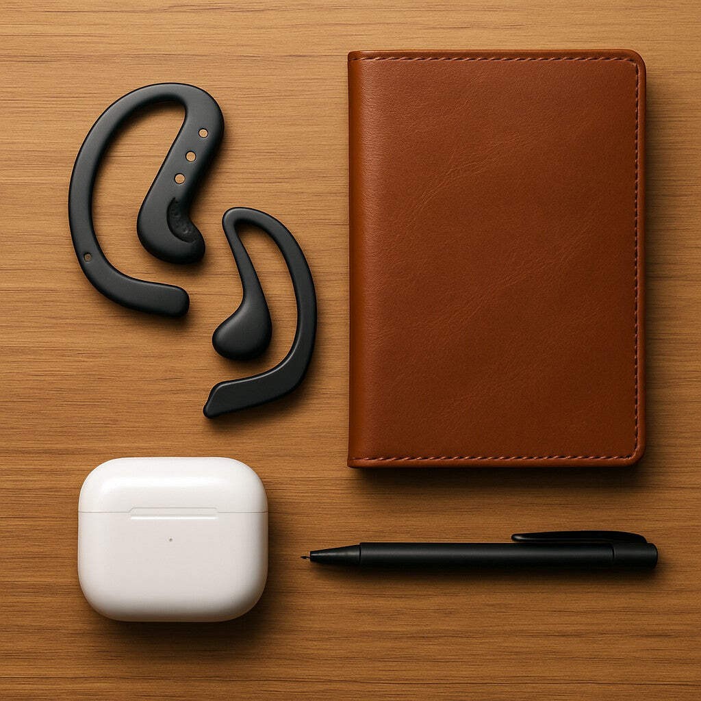 AI Smart Voice Recorder Wearable Open-Ear Hook