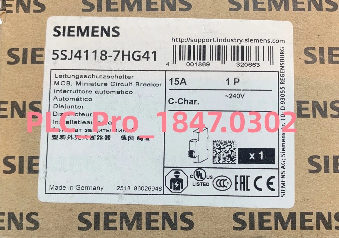 1PCS Brand New SIEMENS 5SJ4118-7HG41 Circuit Breaker Fast shipment
