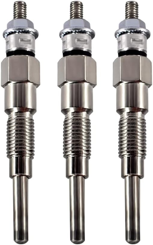 3 Glow Plugs Fits Hustler Diesel Mower 3200, 3400 (1998-2003 Years)