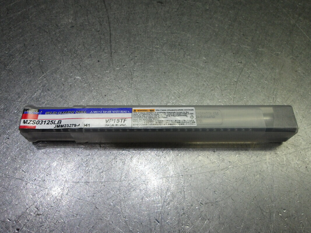Mitsubishi 5/16″ Coolant Thru Carbide Drill 5/16 Shank MZS03125LB VP15TF (LOC586
