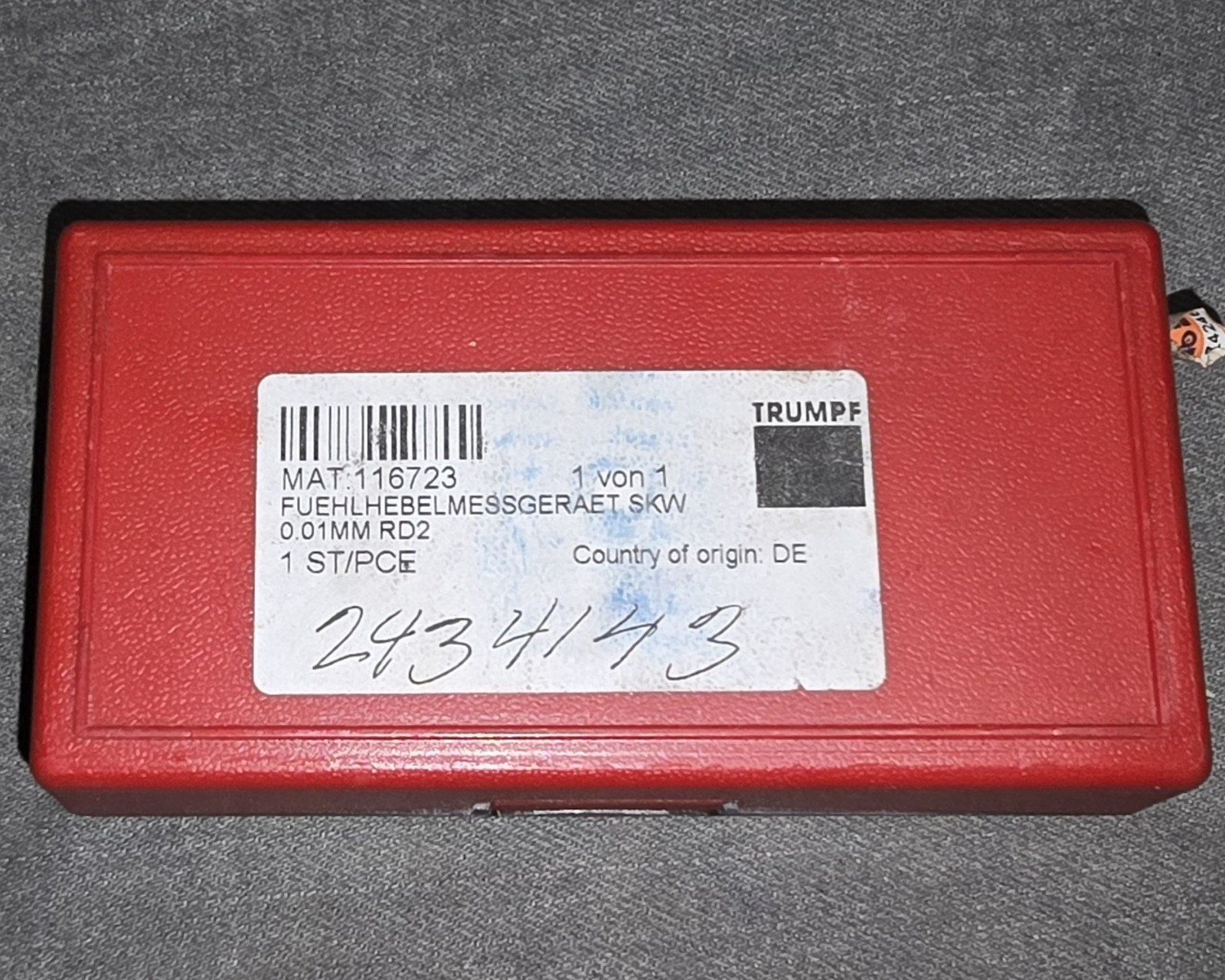 Kafer Dial Test Indicator 0.01mm Resolution, Trumpf 116723