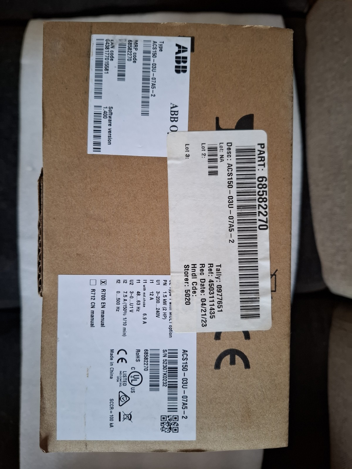 1 PC ABB AC150-03U-07AP-2 INVERTER DRIVE NEW#
