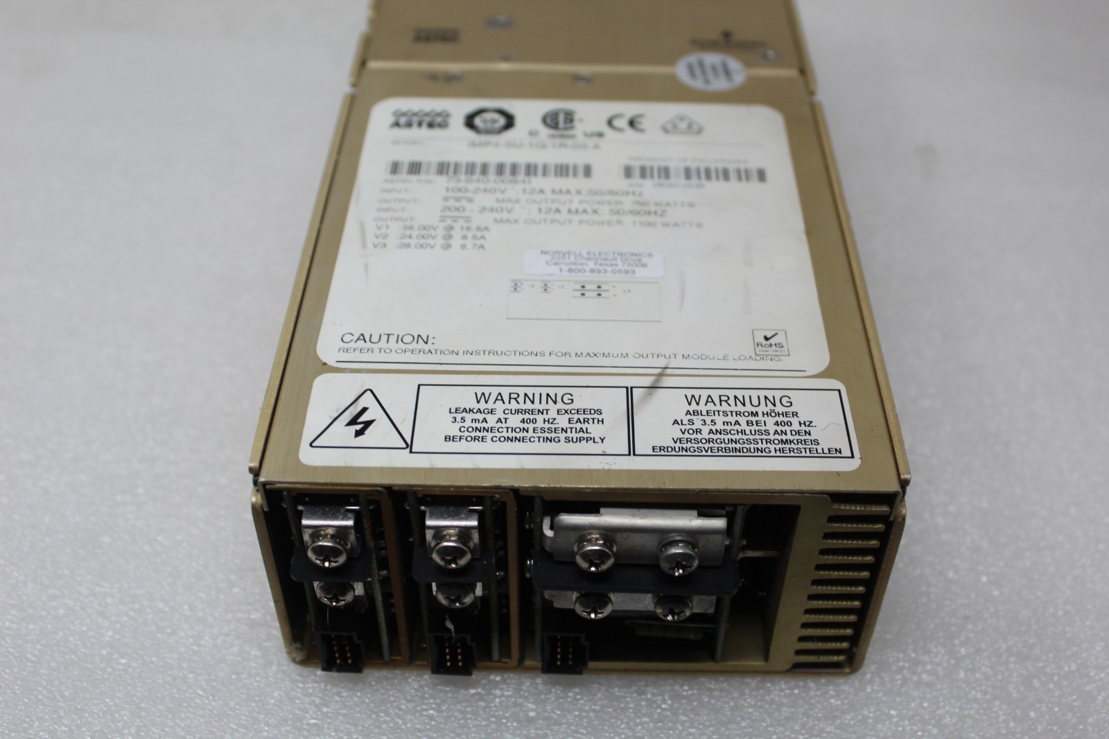 Astec iMP4-3U-1Q-1R-03-A Power Supply Intelligent MP Series Thermo 73-940-00841