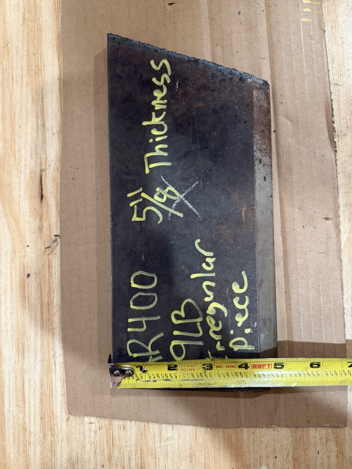Irregular Piece of Abrasive Resistant Steel Plate – AR400 – 5/8” Thickness