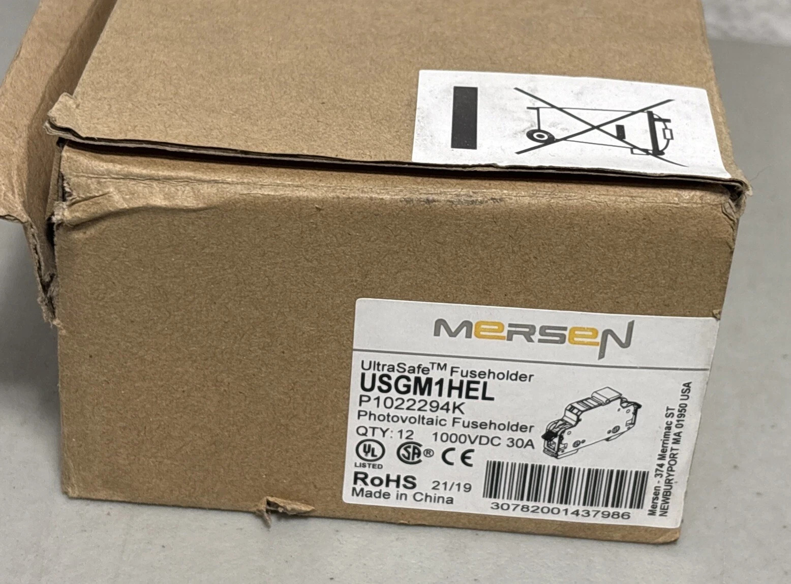 12 New Mersen Ferraz Shawmut USGM1HEL Photovoltaic Fuseholder 1000VDC 30A