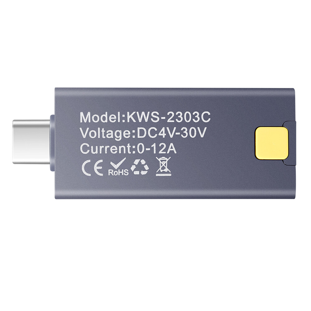 USB Type-C Power Tester Digital Voltage Current Capacity Meter DC4-30V 0-12A