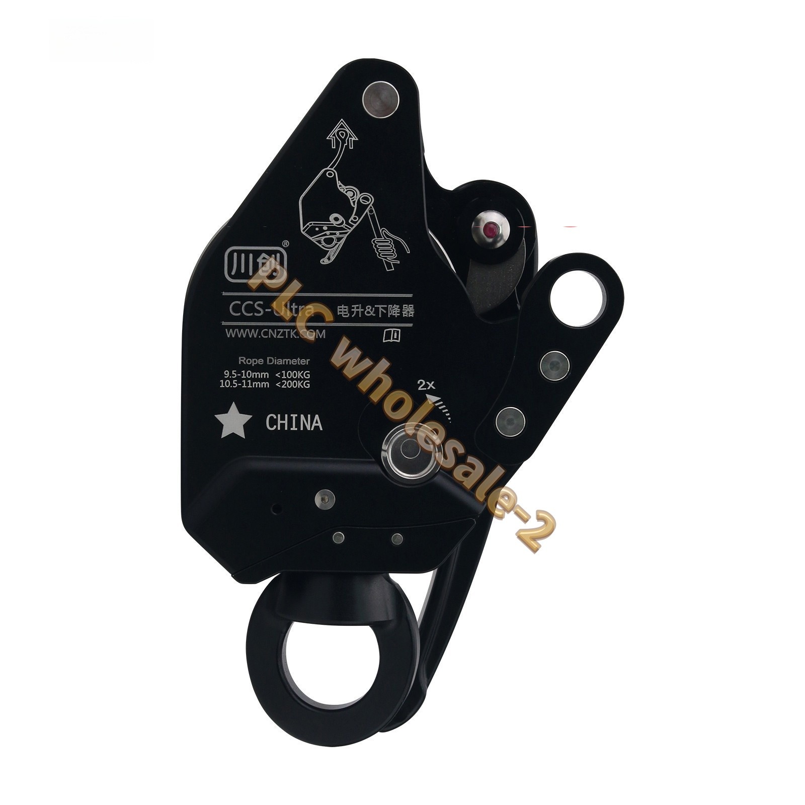 CCS-Ultra Ascent Descent Device Ascender Descender with 200kg Load&Swivel Mode
