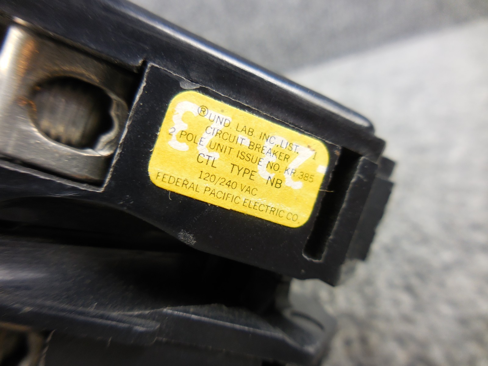 FPE Federal Pacific Electric Stab-Lok CTL Type NB Circuit Breaker 40 amp 2 Pole