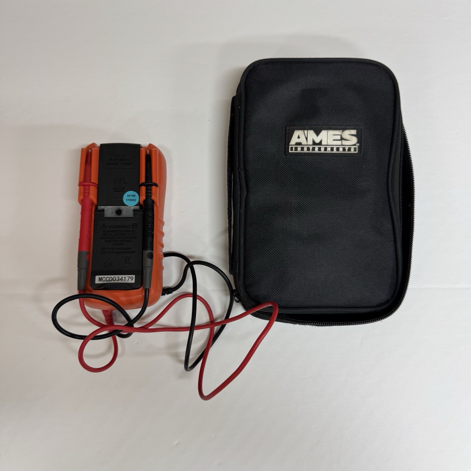 AMES Instruments DM600 Digital Multimeter CAT III with Case & Test Leads – 64014