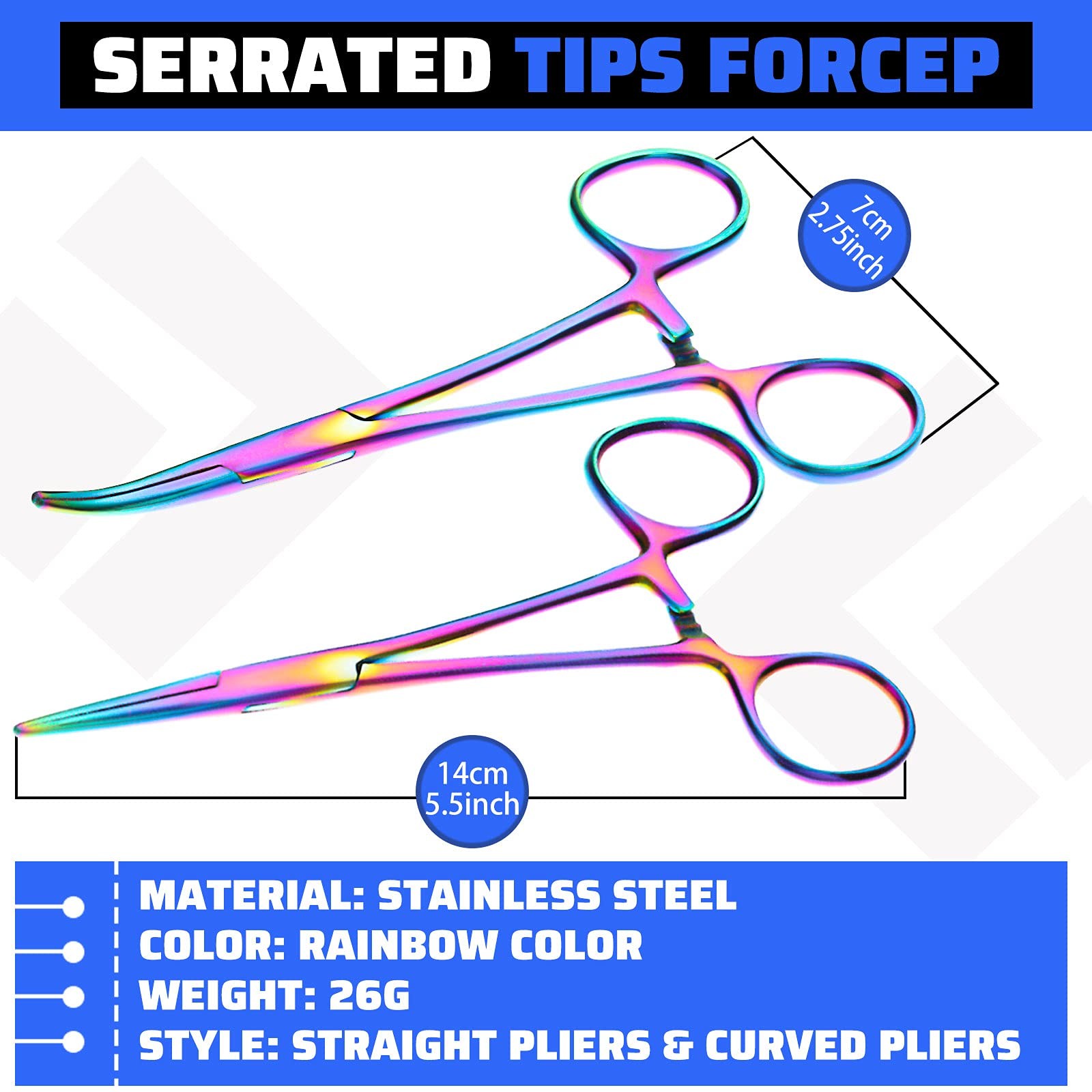 Hemostat Curved and Straight Hemostat Forceps Piercing Pliers Forceps, Stainl…