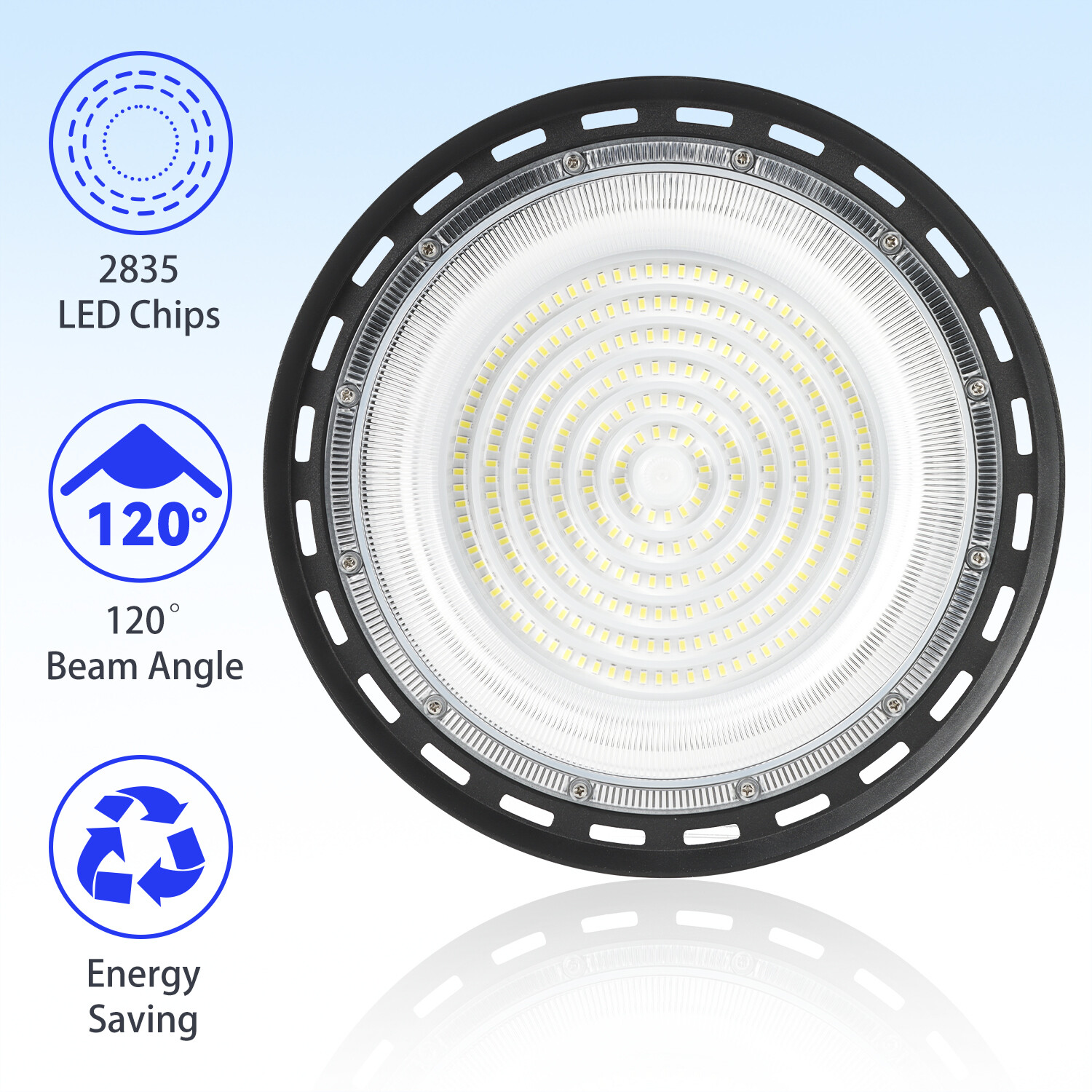 8Pcs 200W UFO LED High Bay Light 6000K IP65 for Warehouse Factory Commercial Bay