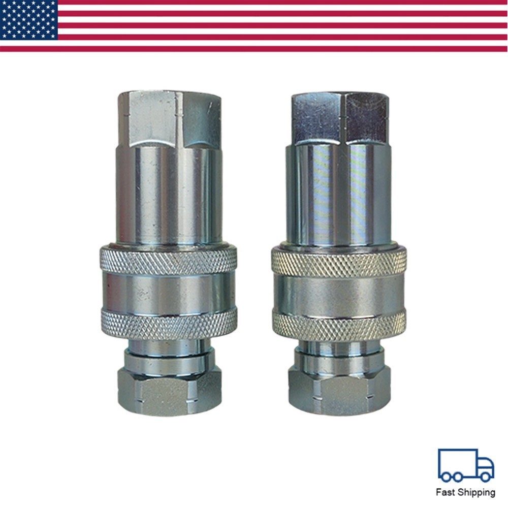 New For Pioneer Style Hydraulic Quick Connect Couplers 2 Sets 1/2″ Ag Poppet US