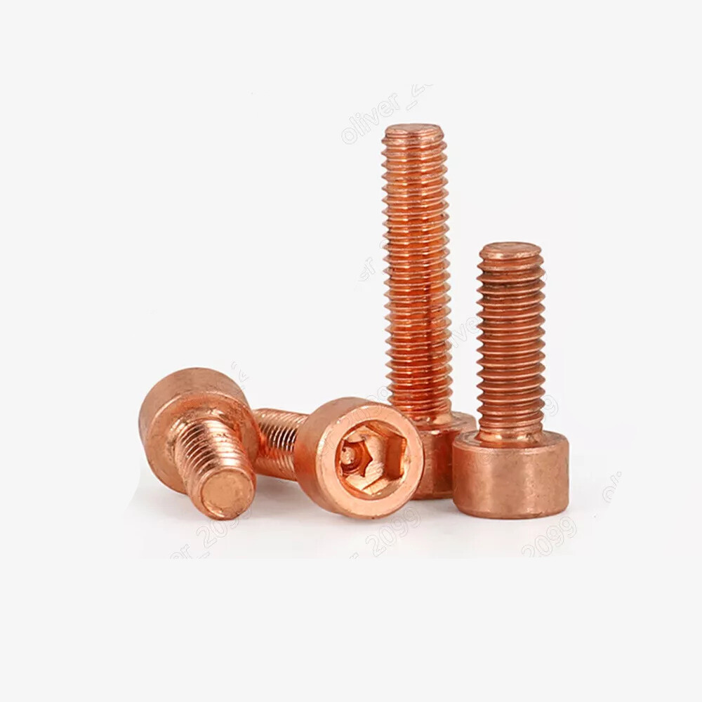 99.9% Pure Copper Cu Allen Bolt Hex Socket Cap Head Screws M3 M4 M5 M6 M8 M10