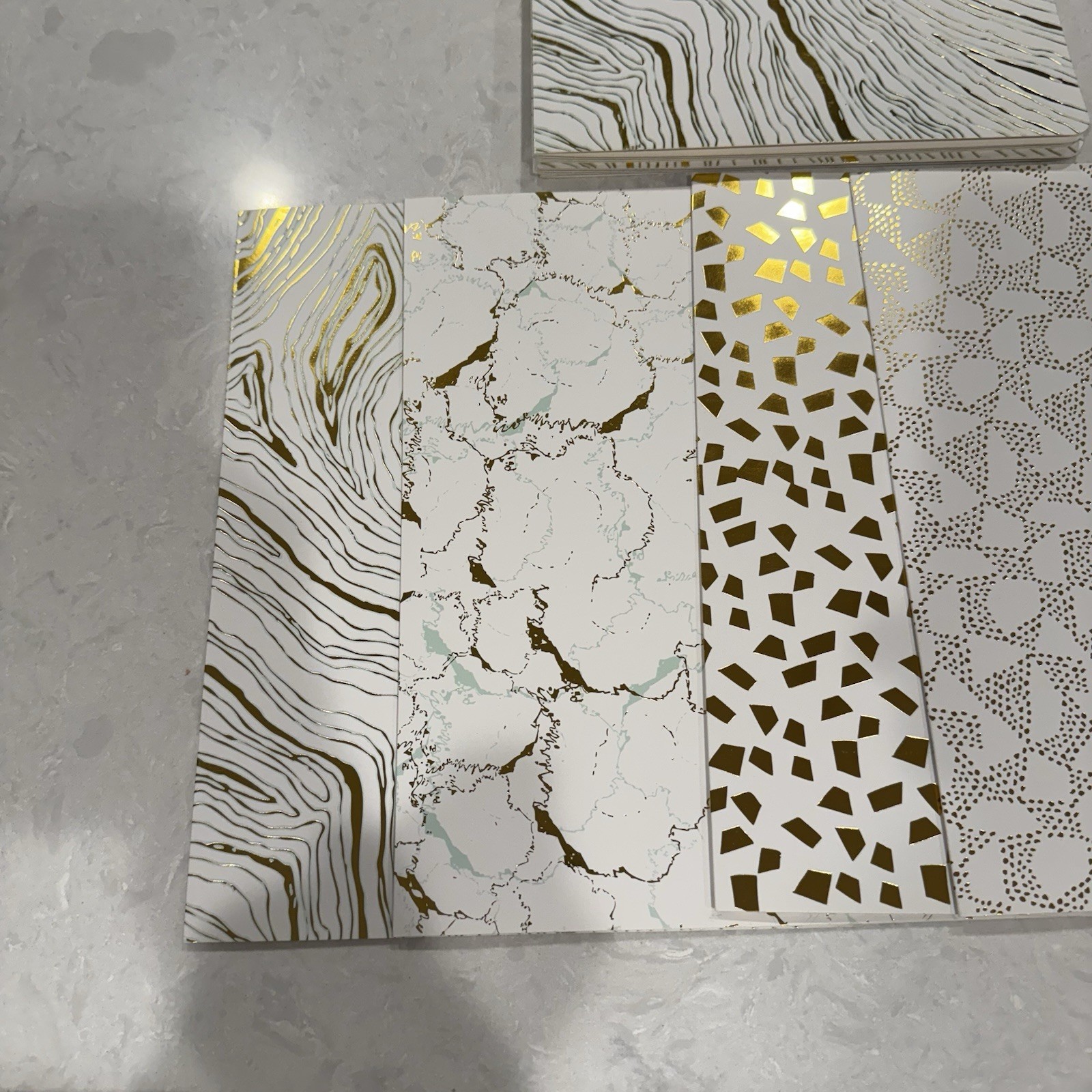 Nate Berkus Metallic Gold White Designer File Folders Pack Of 12 Office Decor