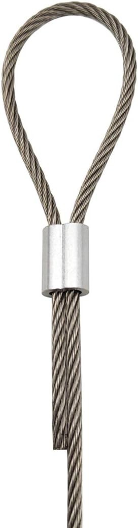 1/8″ (3Mm) Aluminum Crimping Loop Sleeve for Wire Rope, Cable Ferrule (100Pcs)