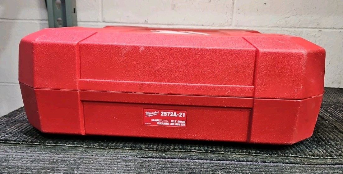 Milwaukee Tools 2572A-21 Air Snake M12 Drain Cleaning Air Gun Kit – READ