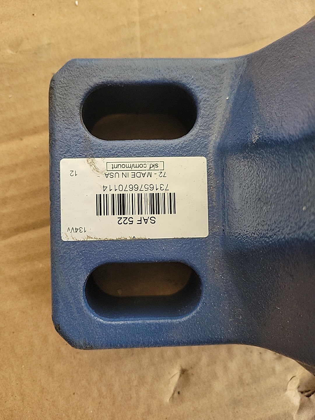 SKF SAF522 Uncoated Cast Iron Split Pillow Block Housing 4 Bolt Base NeW