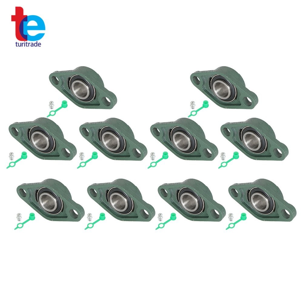 10PCS UCFL205-16 Pillow Block Flange Bearing 1″ Bore 2 Bolt Solid Base New