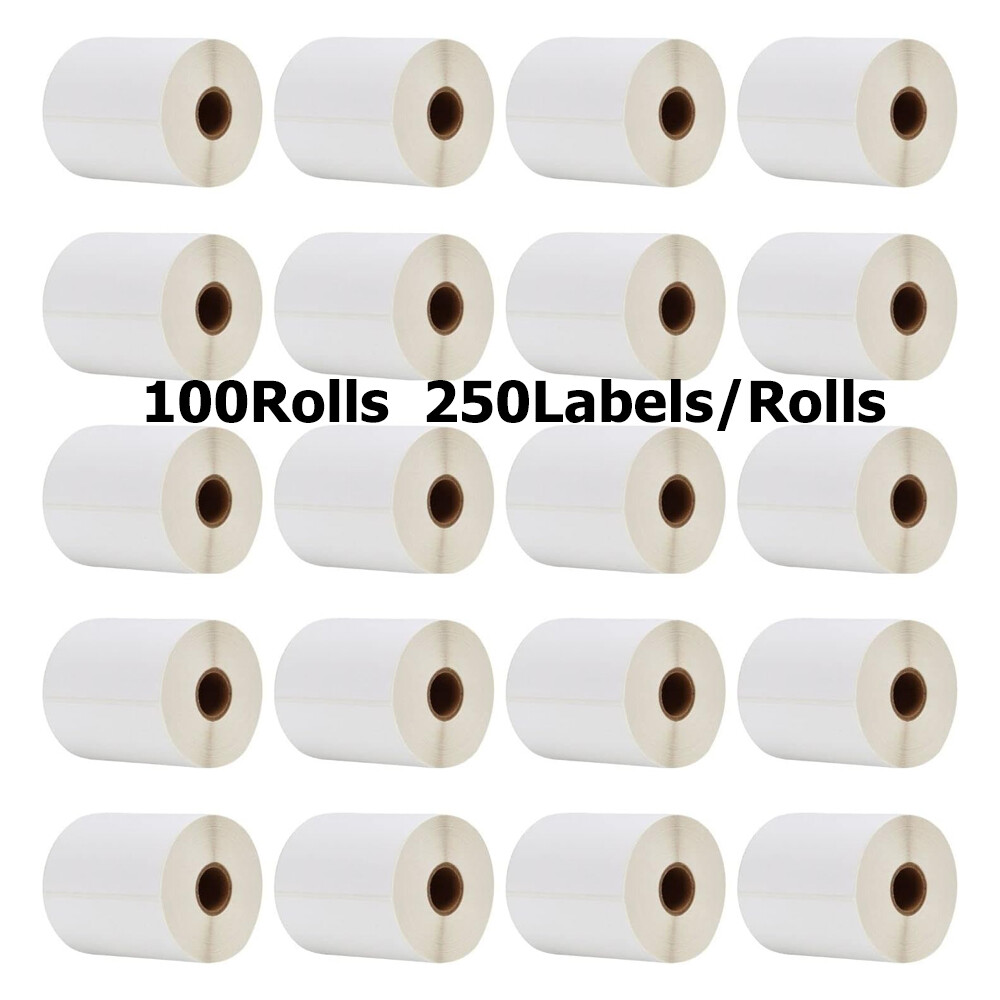 100 Rolls Direct Thermal Shipping Labels 250/Roll 4×6 For Zebra LP2844 Eltron