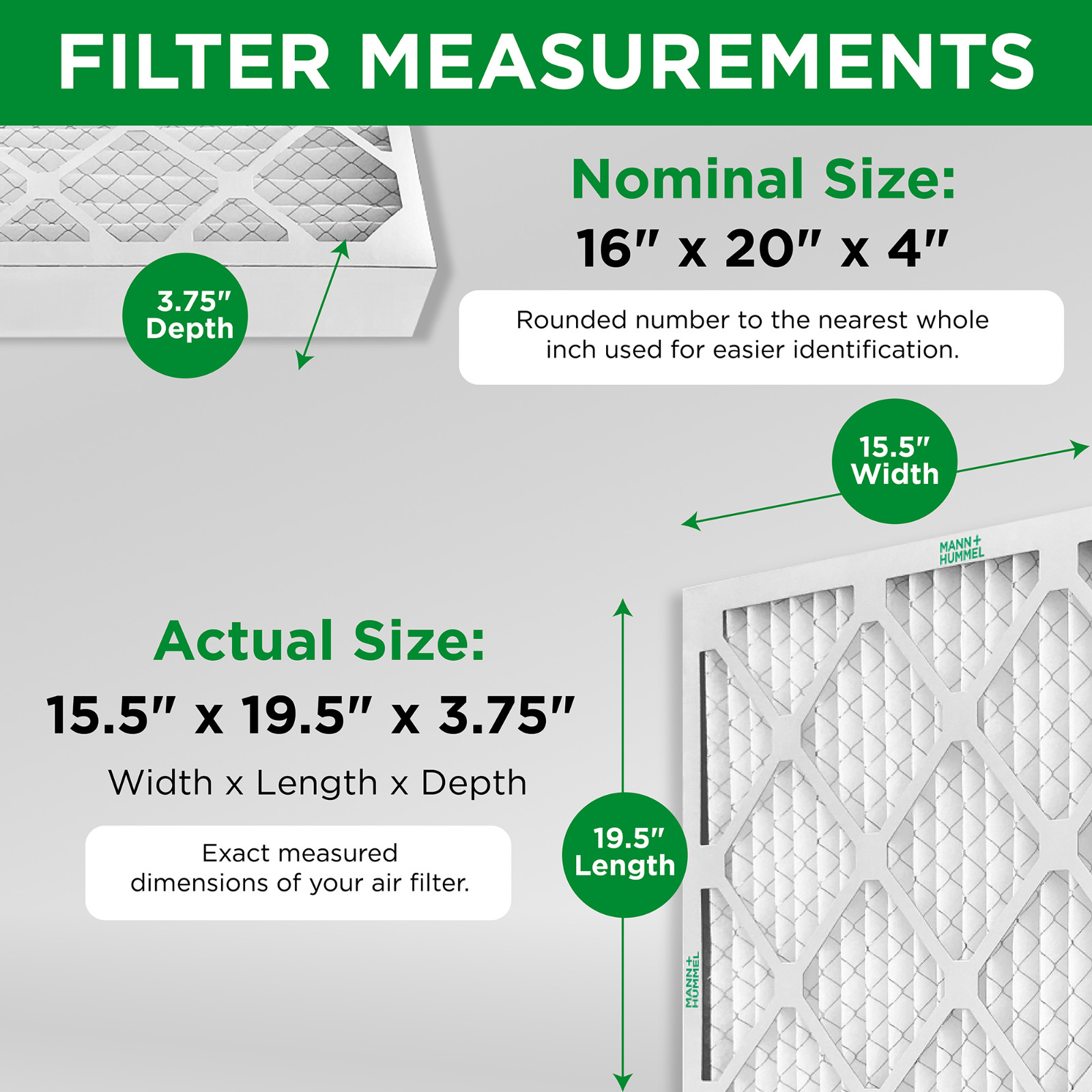 16x20x4 MERV 8 Pleated AC Furnace Air Filters. 6 Pack