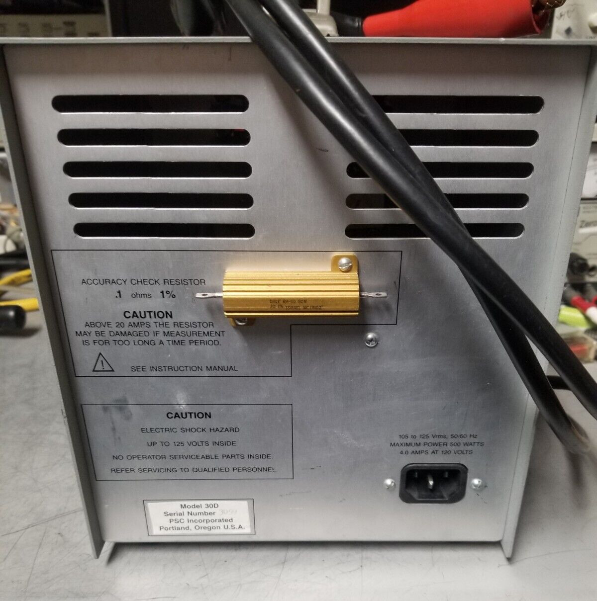 AC Low Impedance Meter High Power 50A 60Hz AC Ohmmeter TEST CABLES INCL. WORKS!