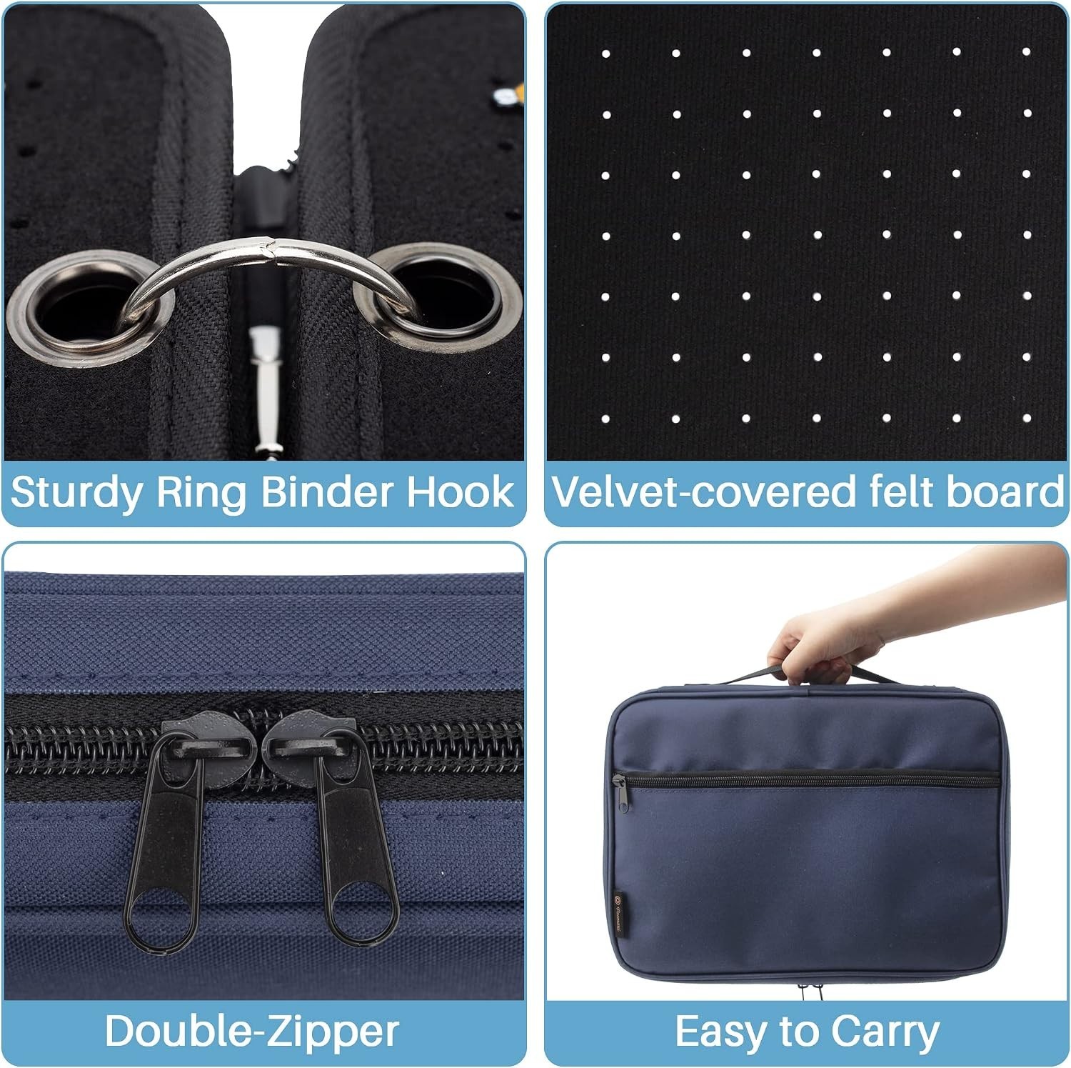 Versatile 3-Ring Enamel Pin Storage Case – Compact Design for Travel and Display