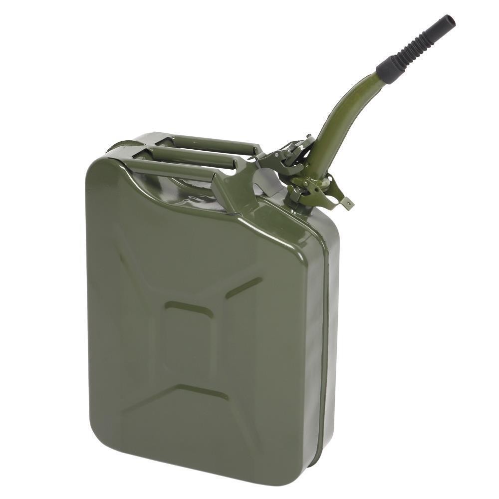Army Green Fuel Can 5Gal 20L Gas Gasoline Fuel Army Backup Metal Steel Tank
