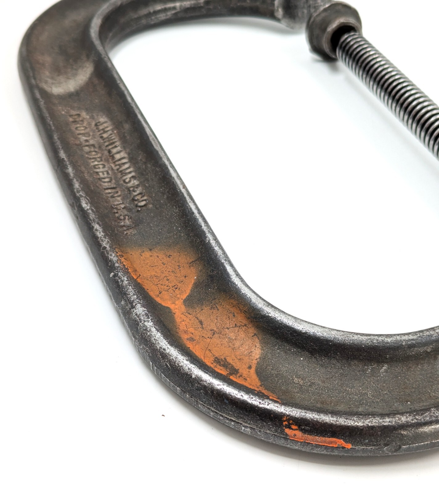Vintage J.H. Williams CC-410 Deep Throat C-Clamp, 10” Capacity, Good Cond.