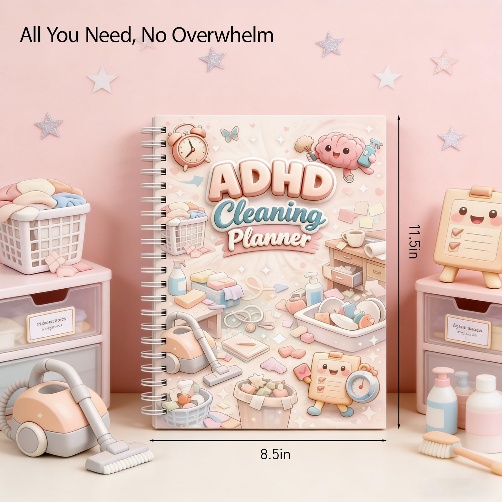Adhd Cleaning Planner & Checklist – Undated Daily & Weekly Cleaning Schedule