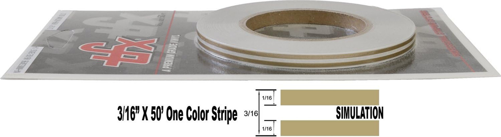 TFX 00033098 – Auto Customizing Dual Pinstripe – 3/16″ X 50′ (1/16″ Stripe, 16″