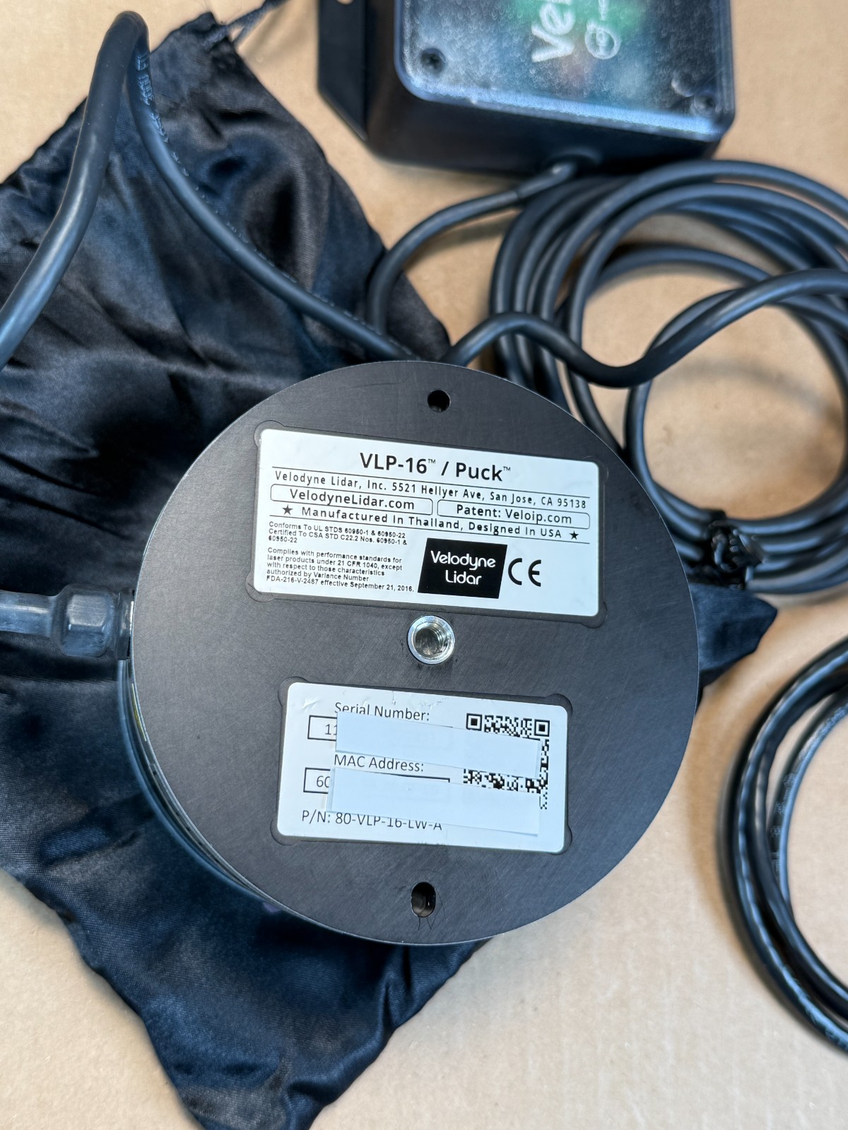 Velodyne VLP 16 80-VLP-16-LW-A lidar Sensor Puck LITE Kit Model NEW!!!