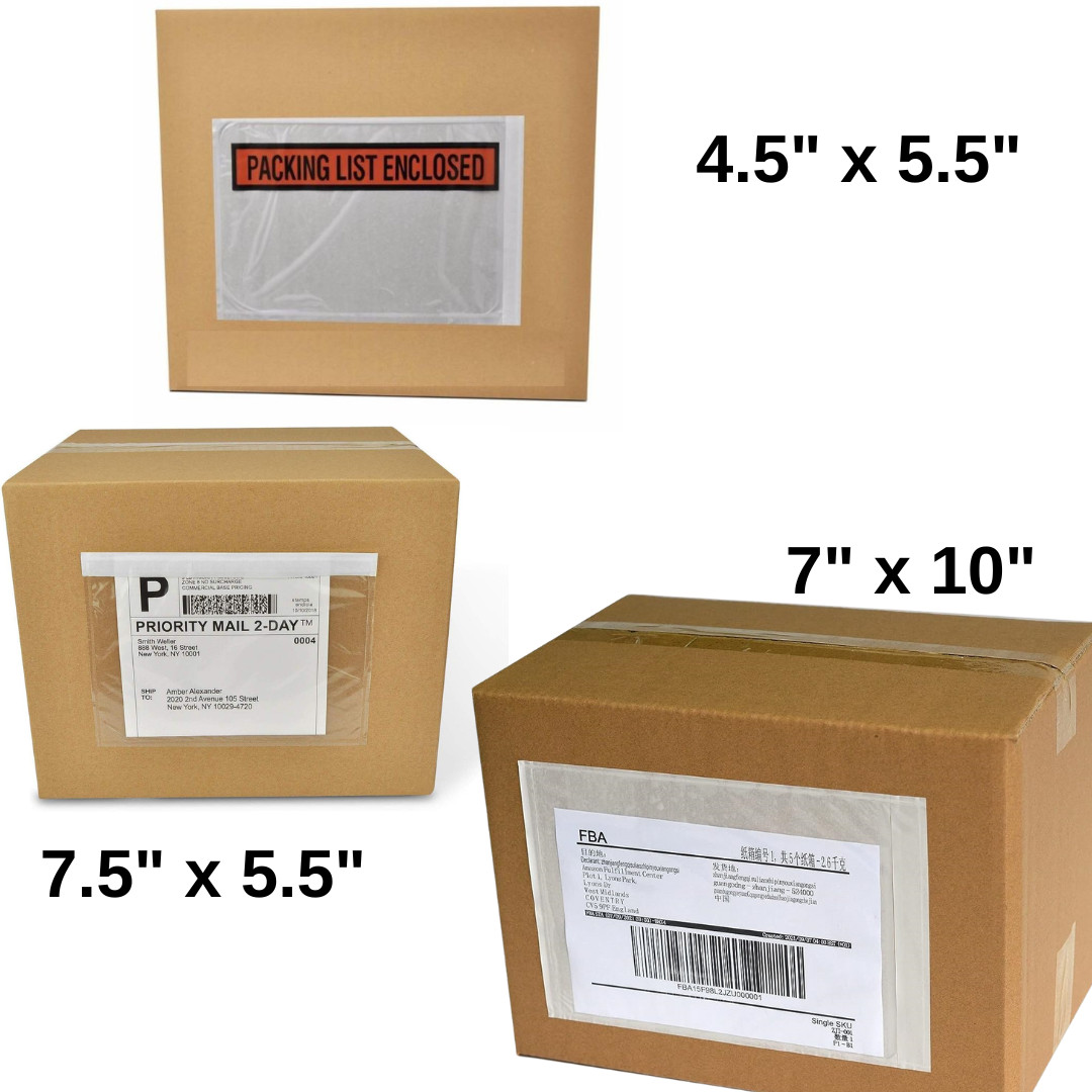 Shipping Label Sleeves Clear Self-Adhesive Packing Slip Pouches Envelope