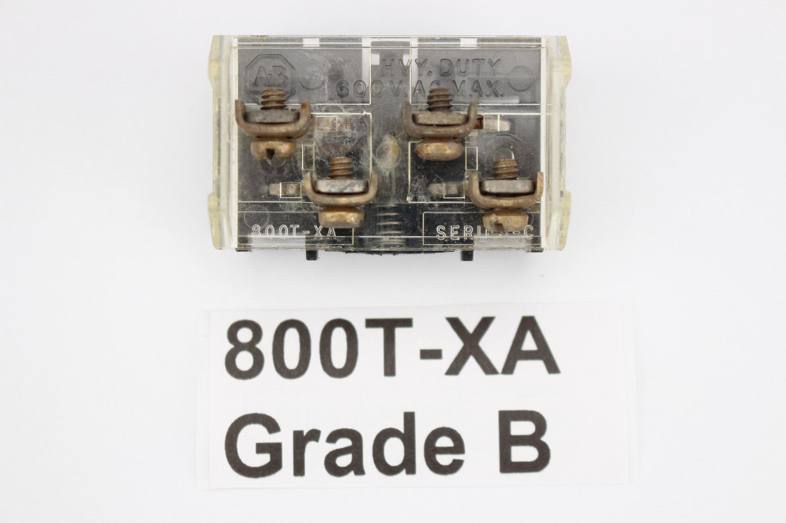 ALLEN BRADLEY 800T-XA Contact Block TESTED DPST 800TXA contacts A-B 30mm Grade B