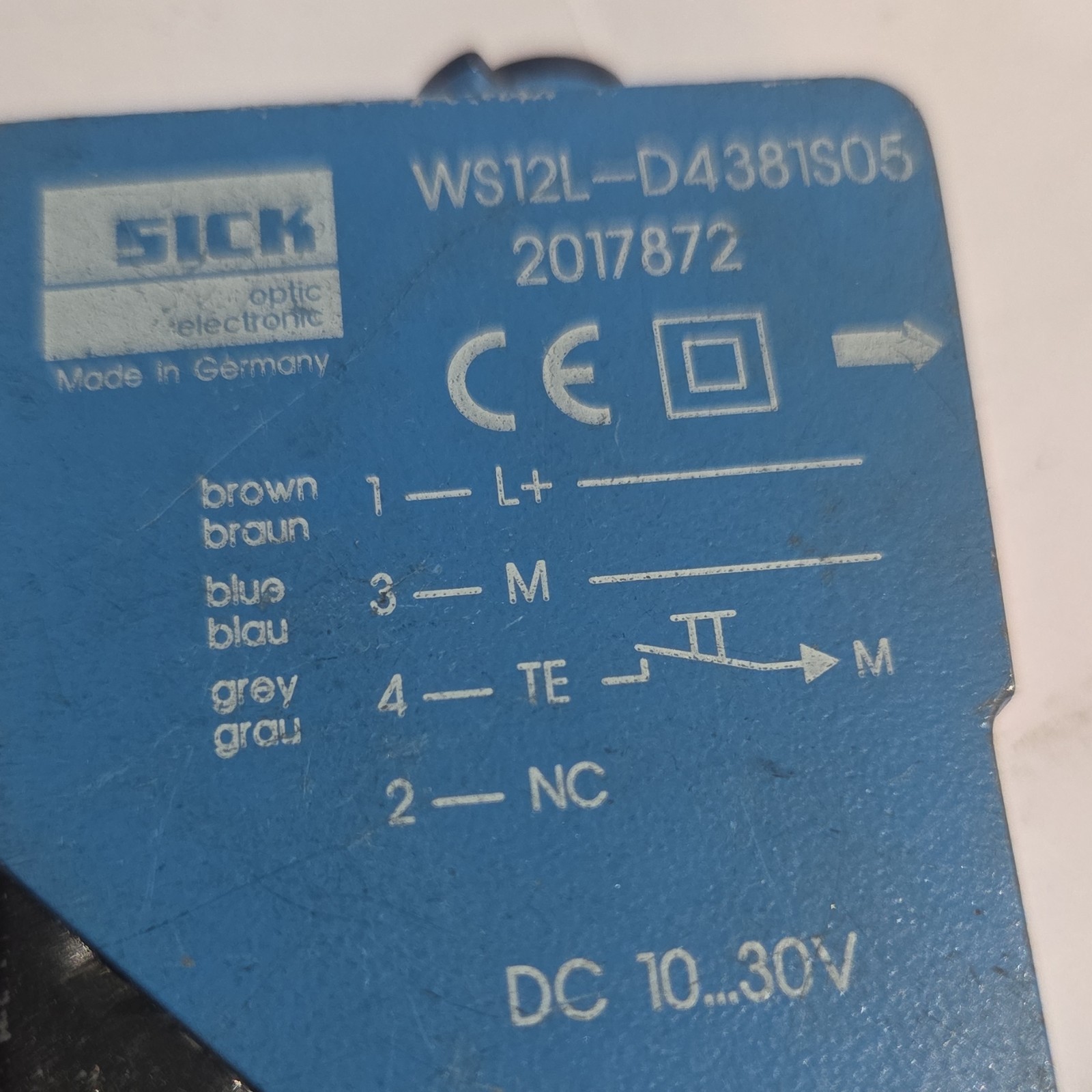 SICK WS12L-D4381S05 Photoelectric Sensor, Solid State, Digital, SPST, DC 10-30V