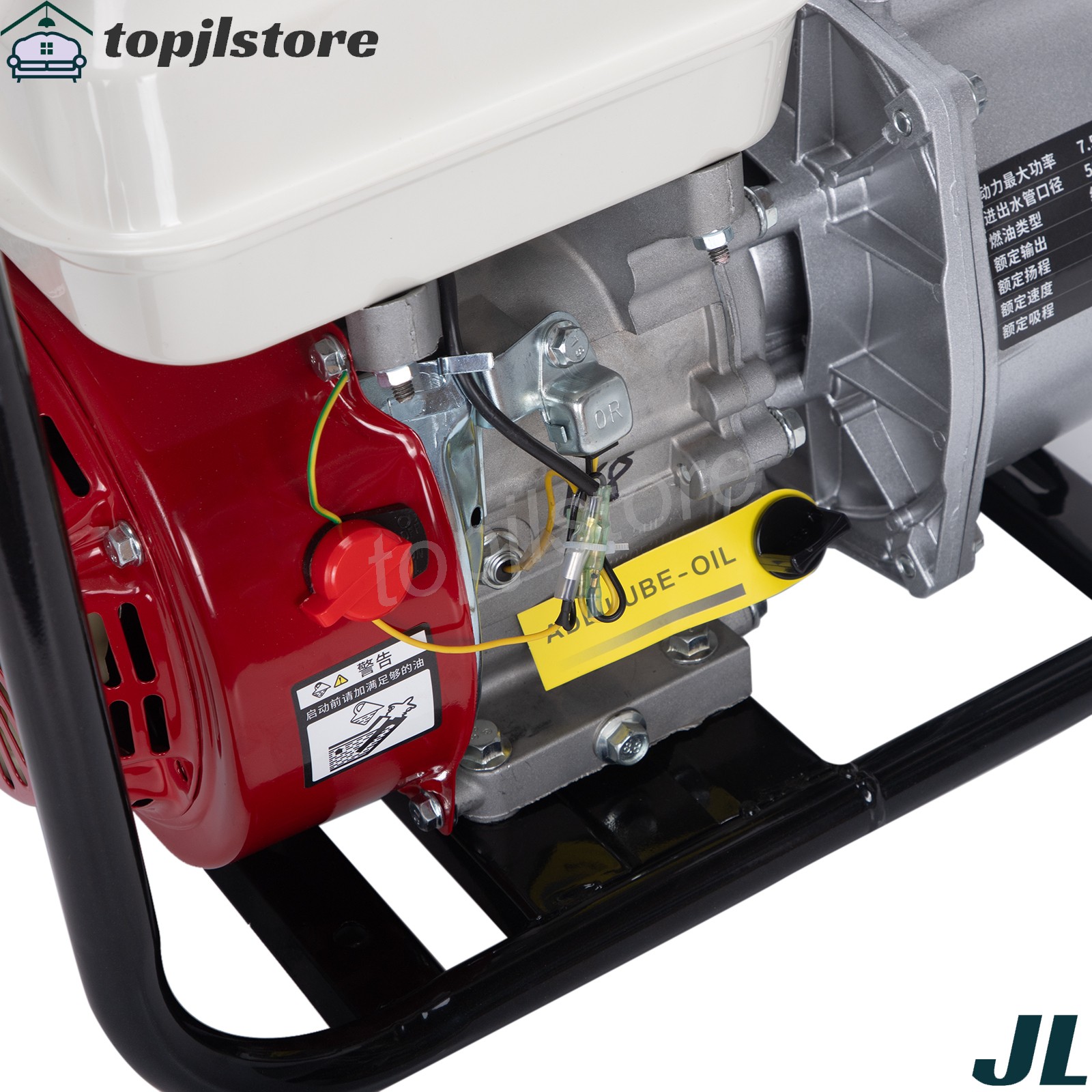 6.5 HP 4-Stroke Gas-Powered Water Transfer Pump 2″ 212CC 158GPM Semi-Trash Pump