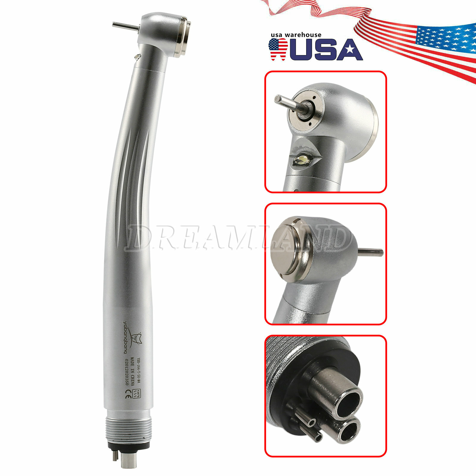 1-10* Dental LED E-generator Fiber Optic High Speed Handpiece 4 hole 2 hole