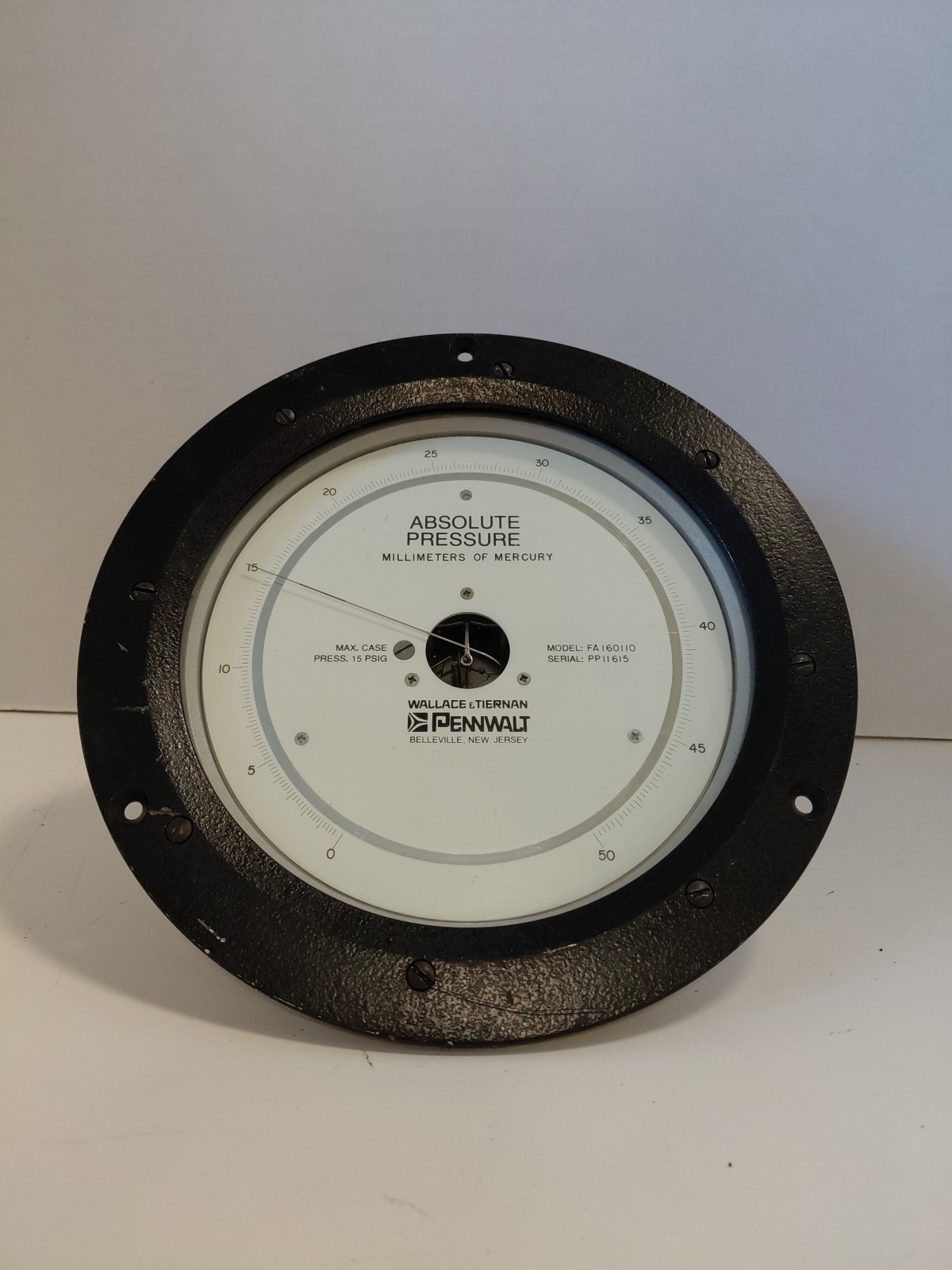Absolute Pressure Millimeters Of Mercury Wallace & Tiernan PENNWALT Model FA…