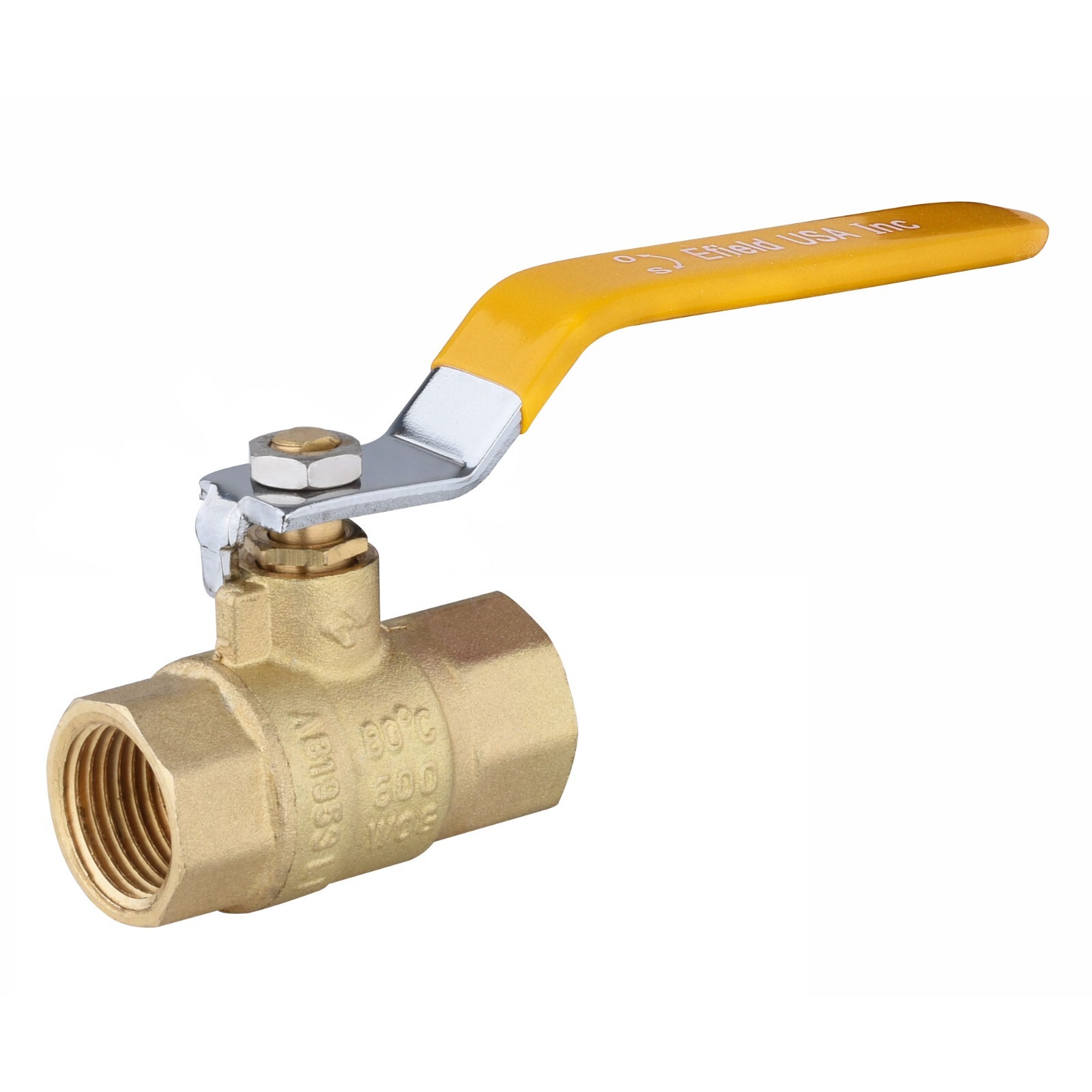 10PCS 3/4 Inch Full Port 600WOG FNPT Brass Ball Valve ,Lead Free,Yellow level