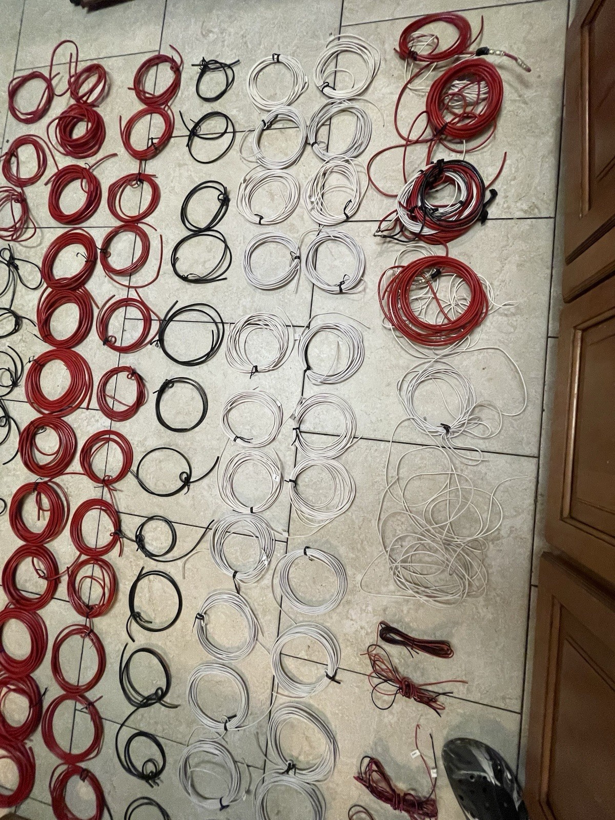 Harris Radio Power Install Kit Boat Cable Lot 10g 12g 18g Red Black White Ground
