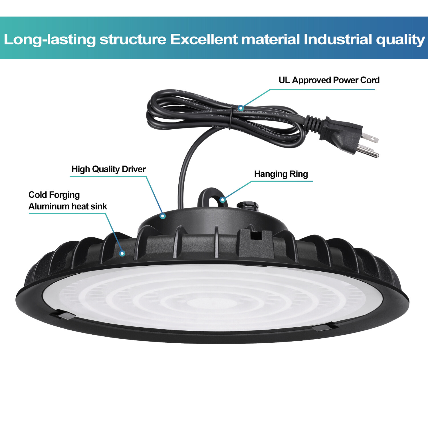 UFO LED HighBay Light 6000K 300W Warehouse Industrial High bay UFO Stadium Light